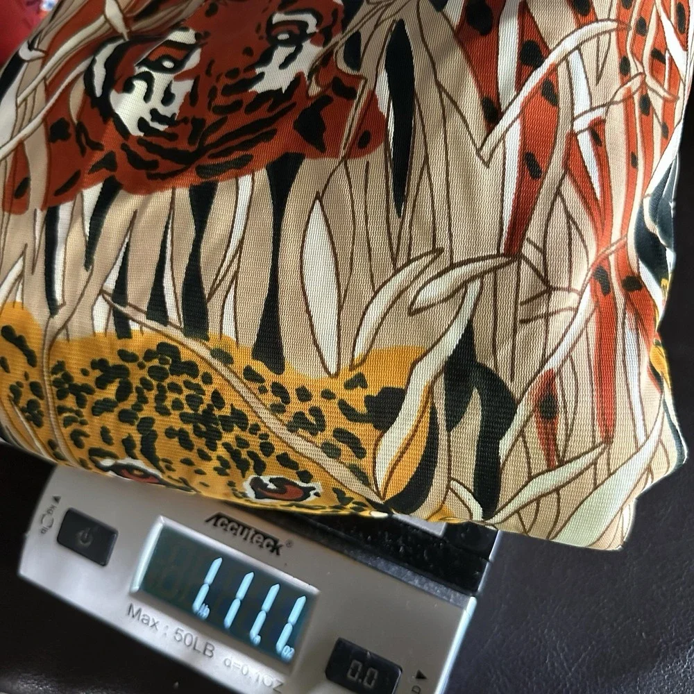 Vtg Retro Jungle Animal Print Lightweight Semi Sheer Clothing Fabric 5.5 Yards